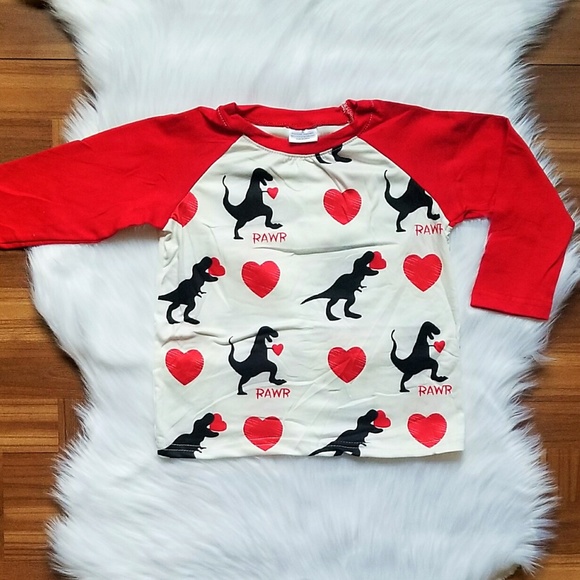 Love Bites Dinosaur Raglan - Picture 1 of 1
